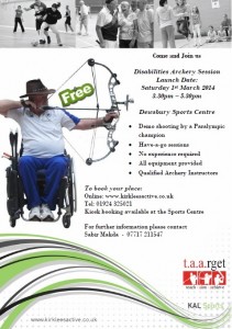 Disabilities archery poster
