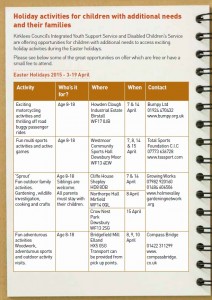 Kirklees easter 2015 activities page 1
