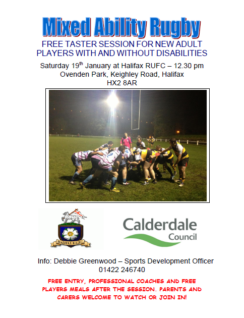 Halifax Mixed Ability Rugby Poster